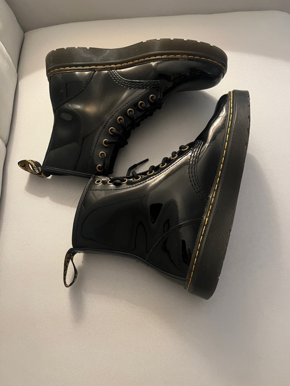 Dr. Martens 1460 Black Patent 8-Eye Lace-Up Boots